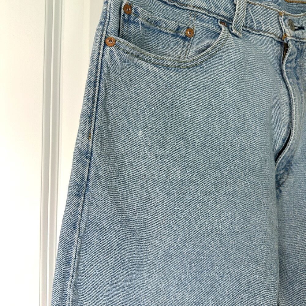 Levi's 505 Regular Fit Jeans Mens 36x34 Measured 32 Inseam Light Wash - Picture 15 of 16